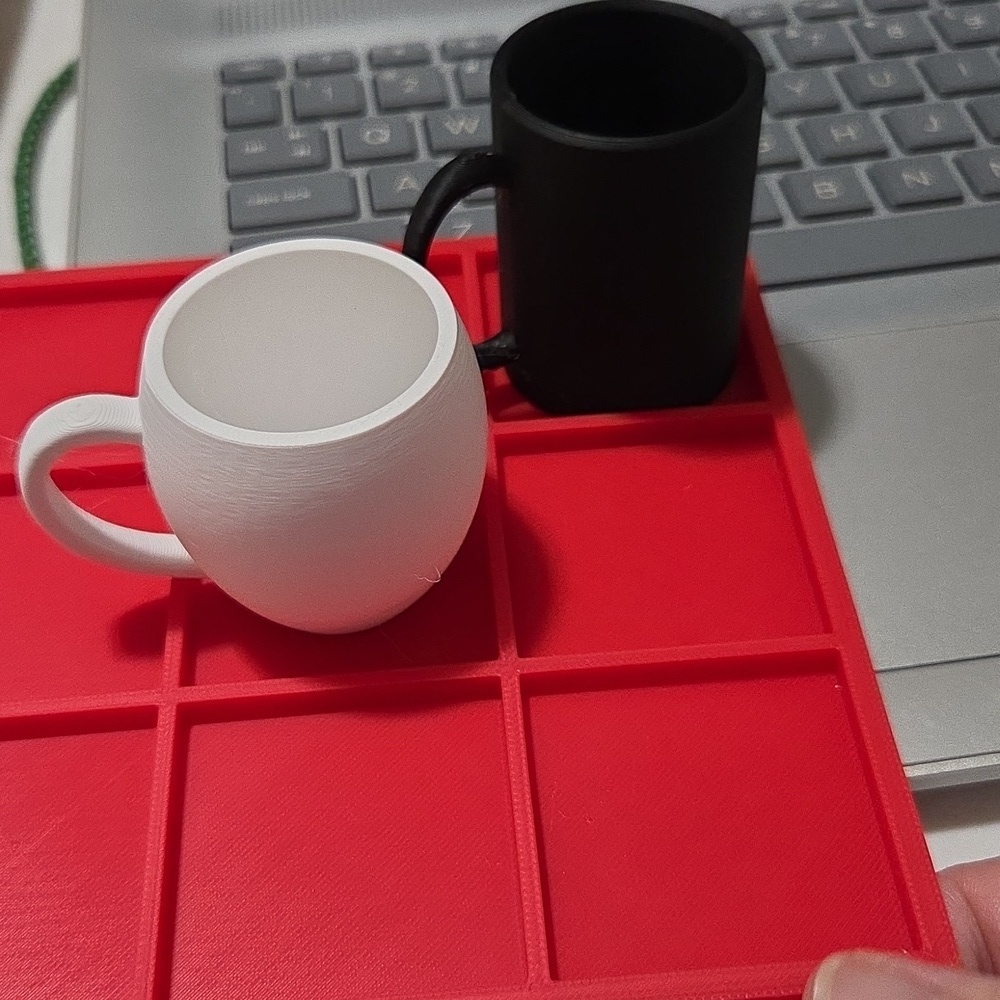3-D Hand Crafted Tic-Tac-Sip Mug Set
